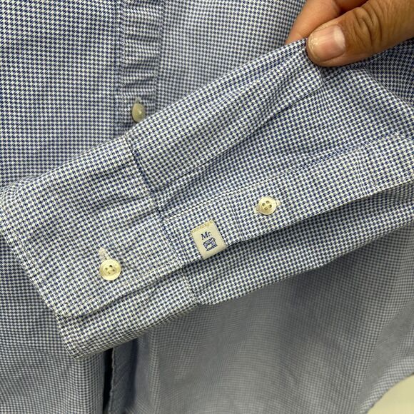 Scotch & Soda Shirt Men Extra Large Blue Striped Button Up Long Sleeve Amsterdam - Picture 7 of 9